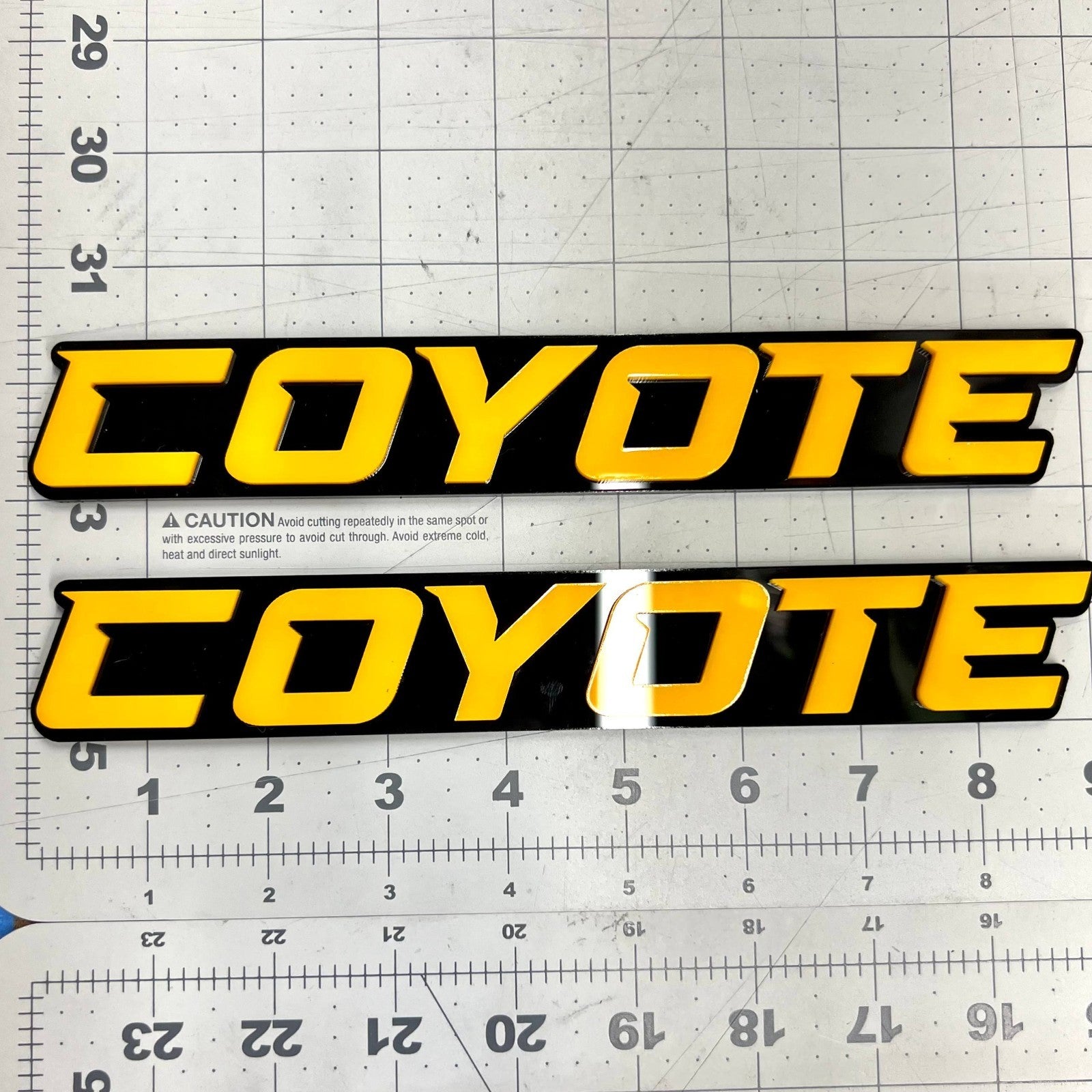1pc COYOTE 3D Emblem – Black Aggressive Racing Fender Badge for Car & Truck
