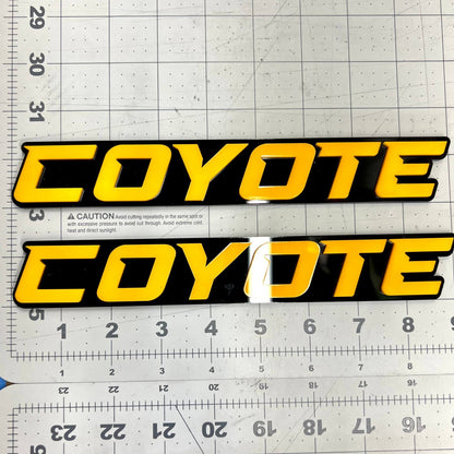 1pc COYOTE 3D Emblem – Black Aggressive Racing Fender Badge for Car & Truck