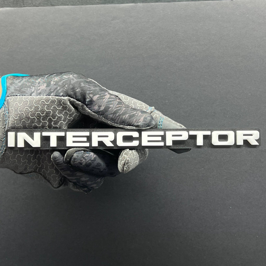 1pc INTERCEPTOR Multicolor 3D Car Emblem – Durable Badge for Car, SUV & Truck