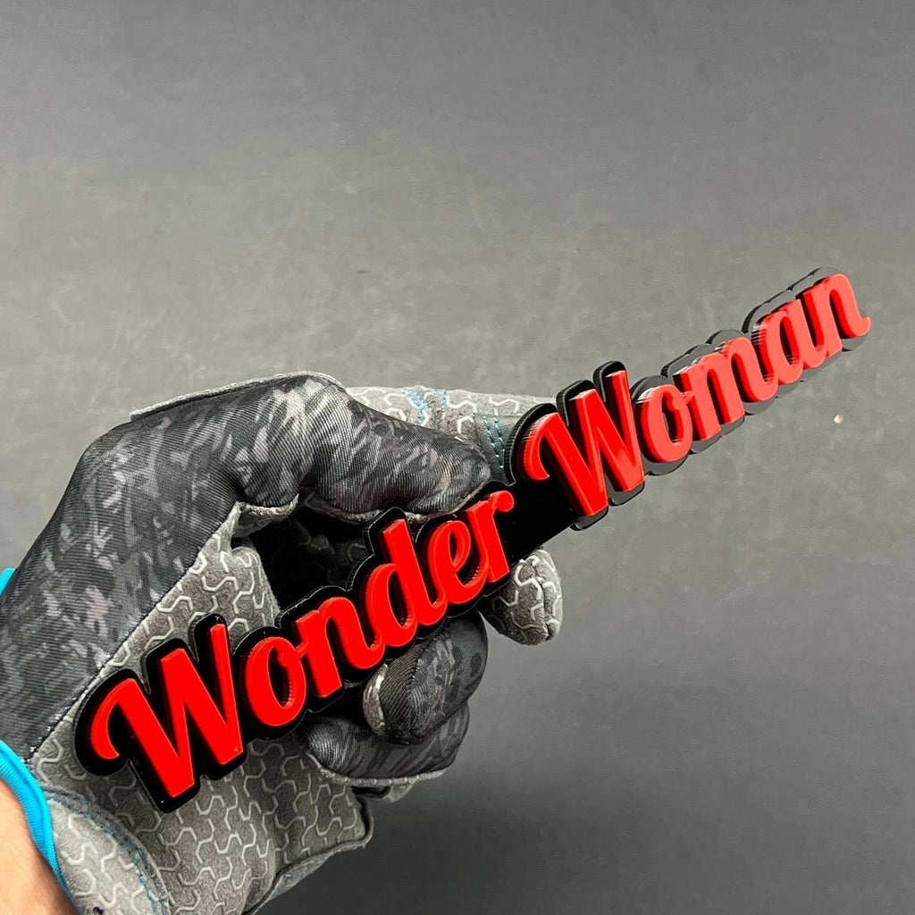 Wonder Woman 3D Emblem – Custom Acrylic Car, Truck & SUV Badge 1pcs