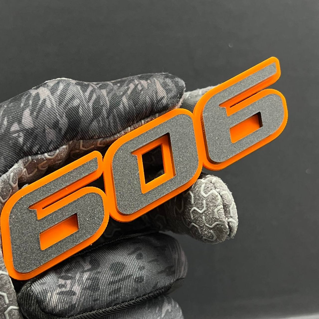 606 Emblem Badge – Custom Multicolor Acrylic Fender & Trunk Decal 1PC