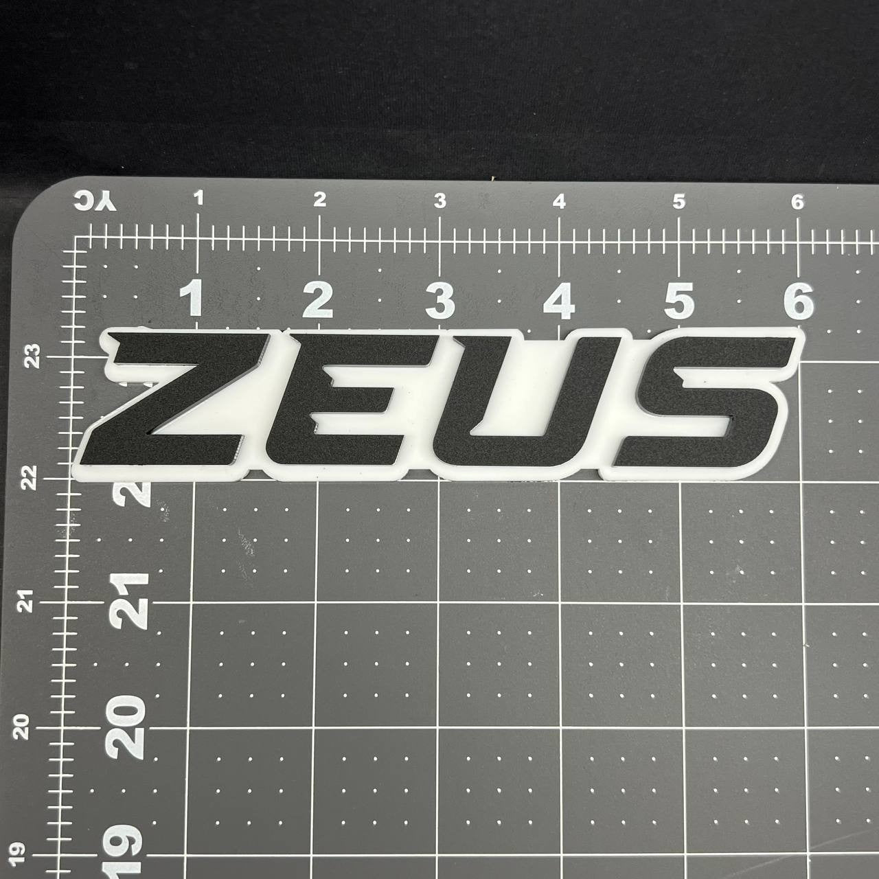 1PC ZEUS 3D Acrylic Emblem – Multicolor Car Badge Decal for Trucks, SUVs, Cars
