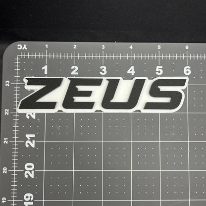 1PC ZEUS 3D Acrylic Emblem – Multicolor Car Badge Decal for Trucks, SUVs, Cars