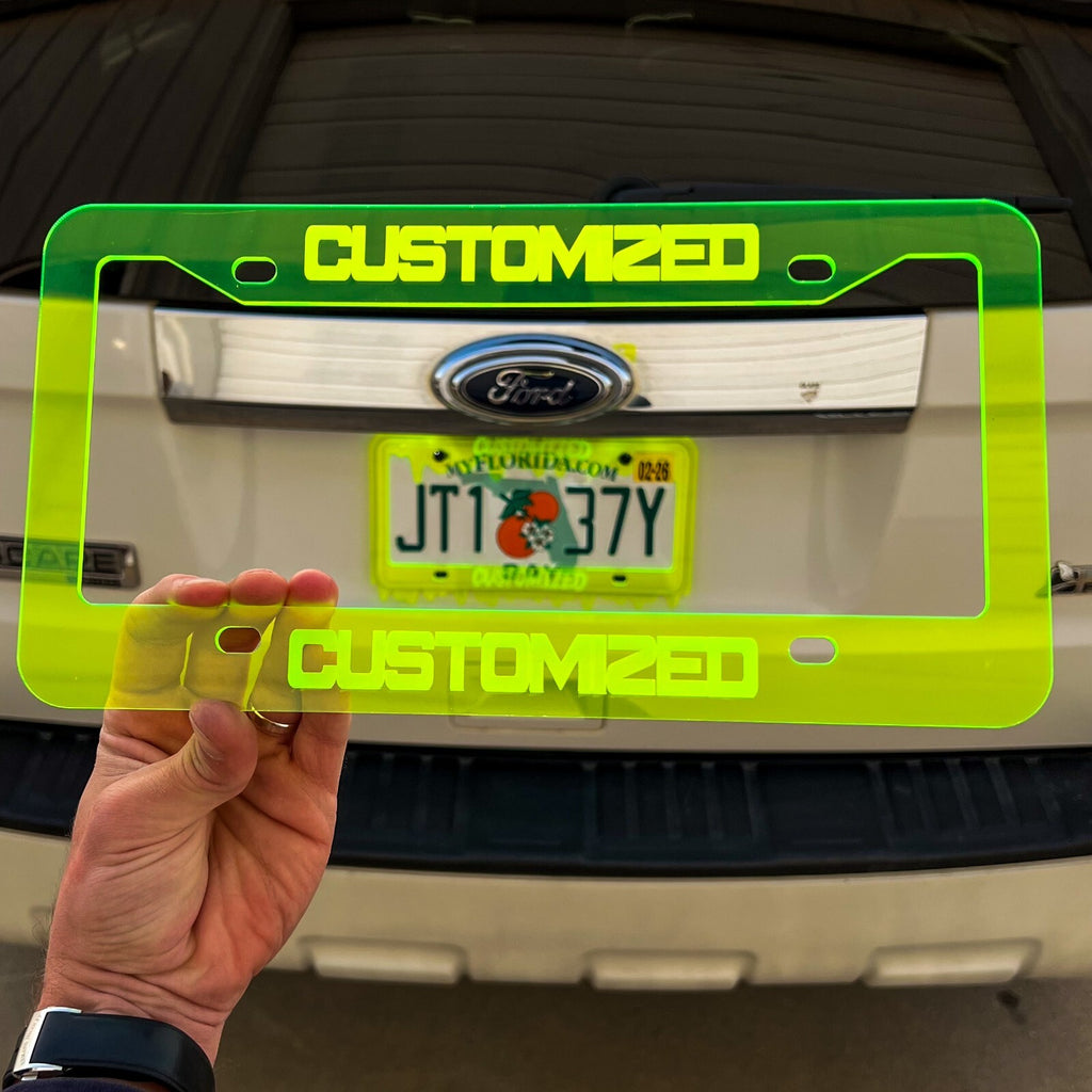 CUSTOM PERSONALIZED License Plate Frame COLOR CHOICE