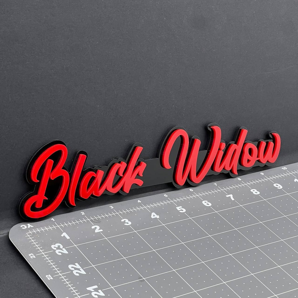1PC Black Widow 3D Multicolor Acrylic Emblem Badge for Car SUV or Truck