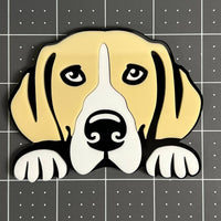 1PC BEAGLE Emblem – Custom 3D Multicolor Acrylic Dog Car Exterior Badge