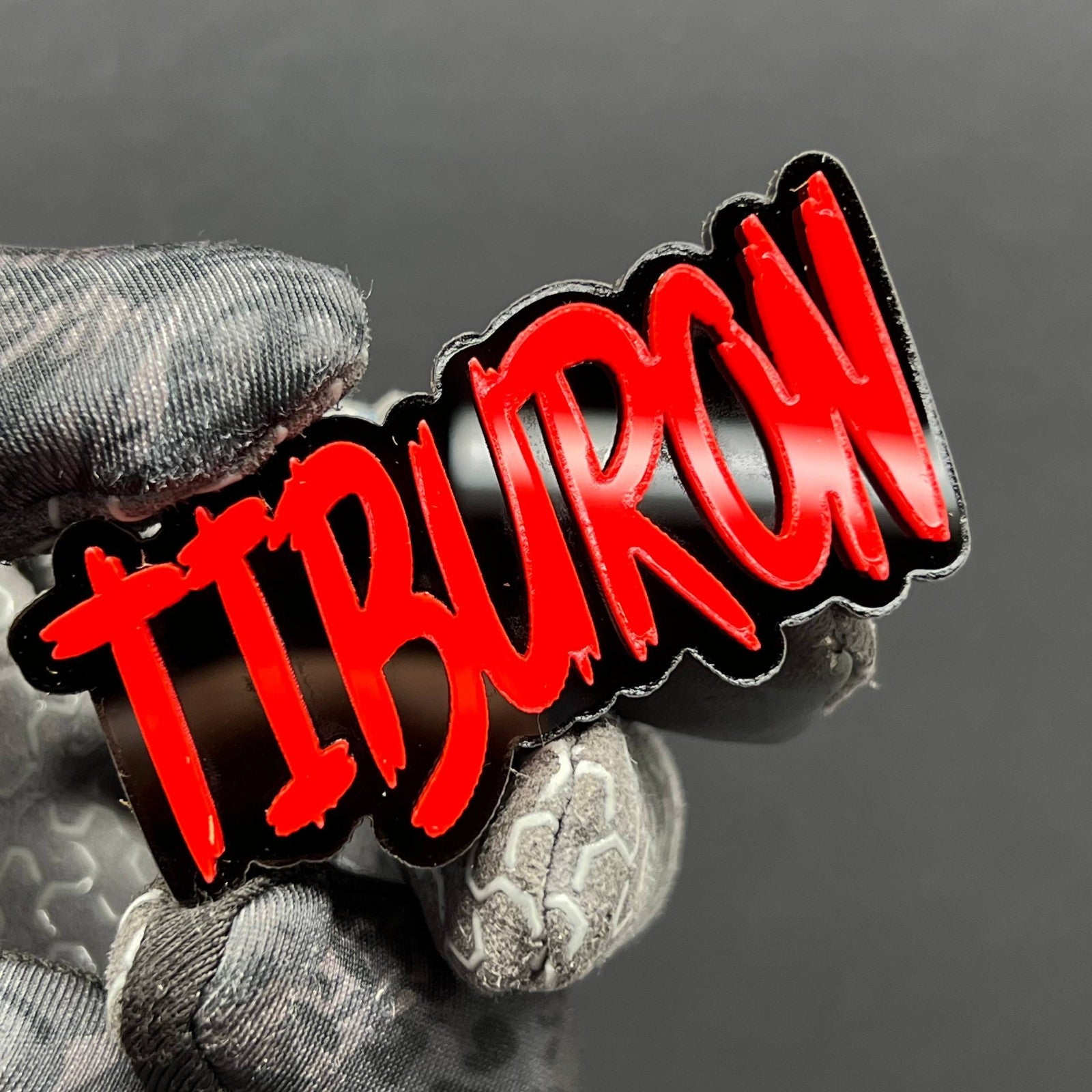 1PC TIBURON 3D Emblem – Custom Fender or Tailgate Badge for Car, Hyundai