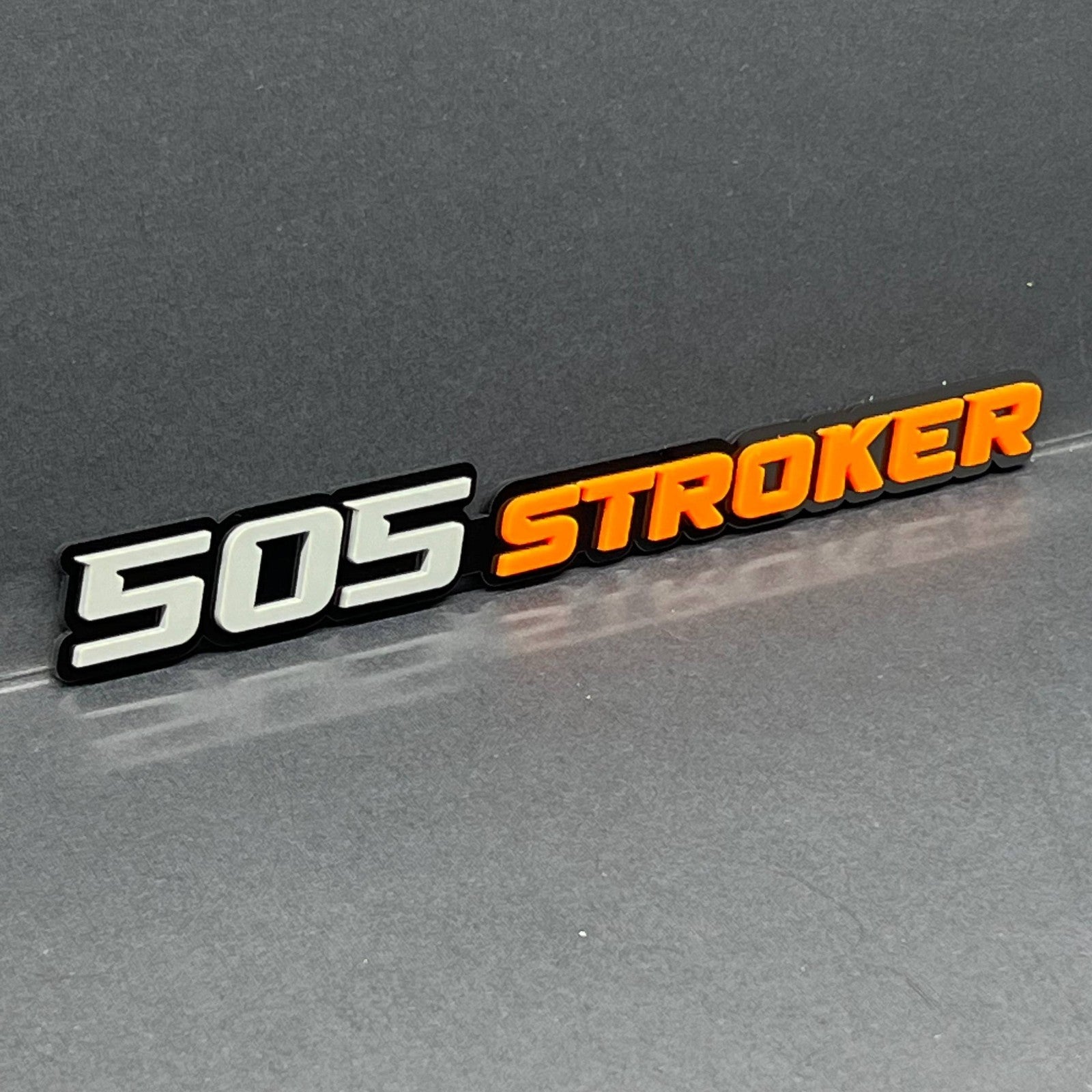 1PC 505 STROKER Emblem – Durable 3D Acrylic Multicolor Engine Car Badge