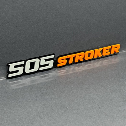 1PC 505 STROKER Emblem – Durable 3D Acrylic Multicolor Engine Car Badge