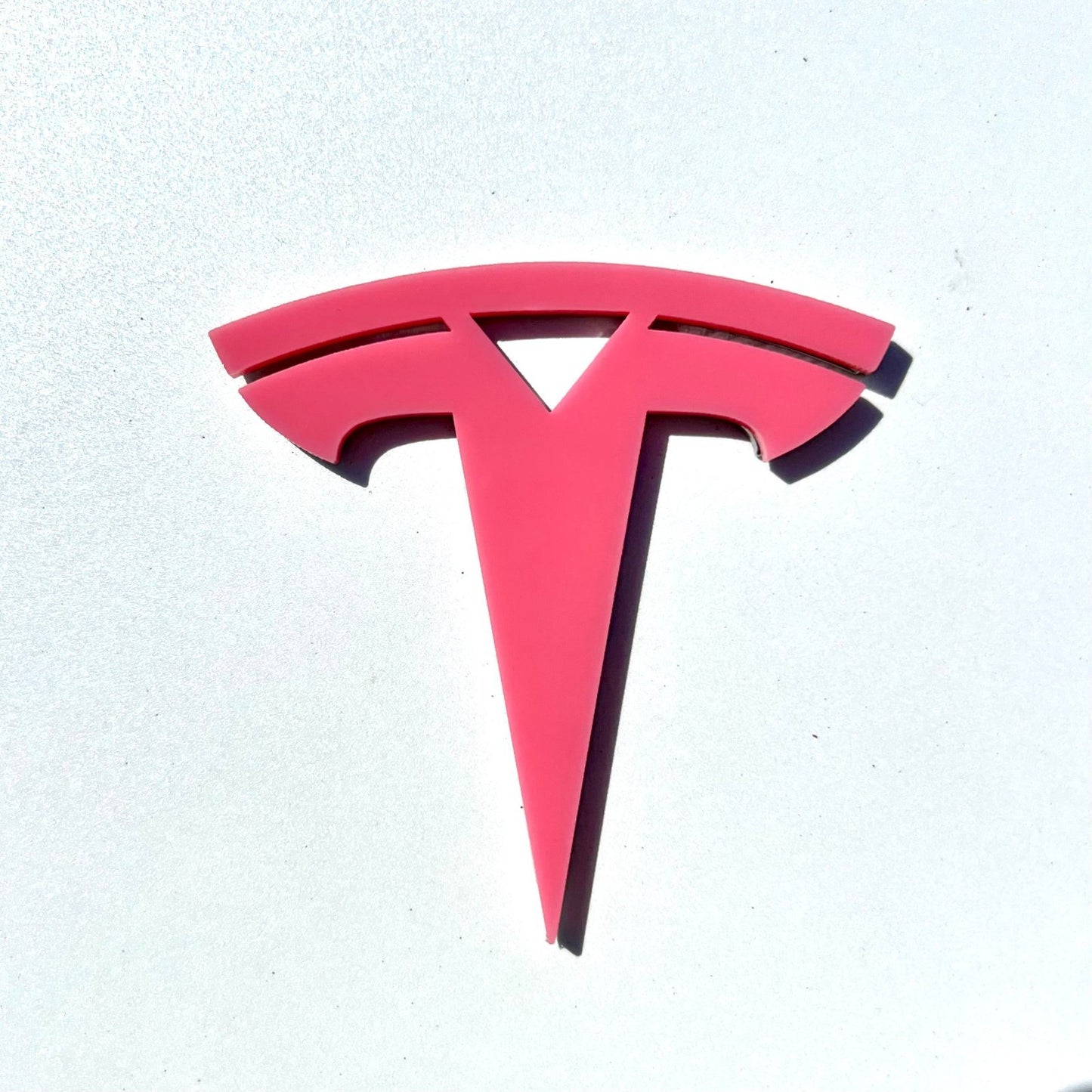 2PCS Tesla 3D Emblems – Multicolor Acrylic Badges for Car & SUV
