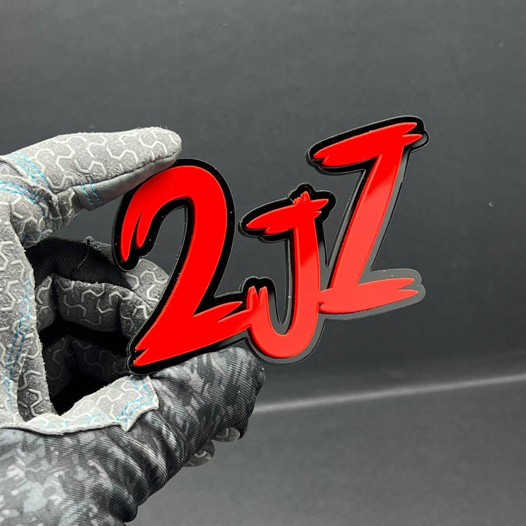 1PC 2JZ Engine Emblem – Custom 3D Multicolor Acrylic Exterior Fender Trunk Badge