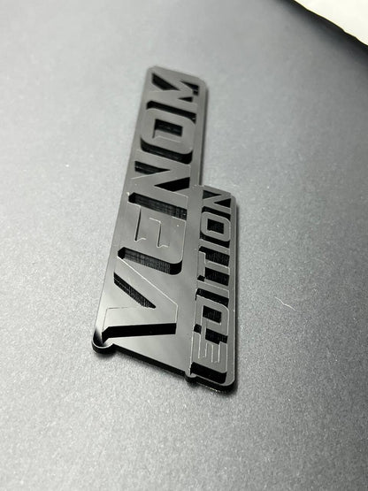 1pcs Venom Black Edition Emblem Car Badges Badass 3D Sticker Decal Multicolor