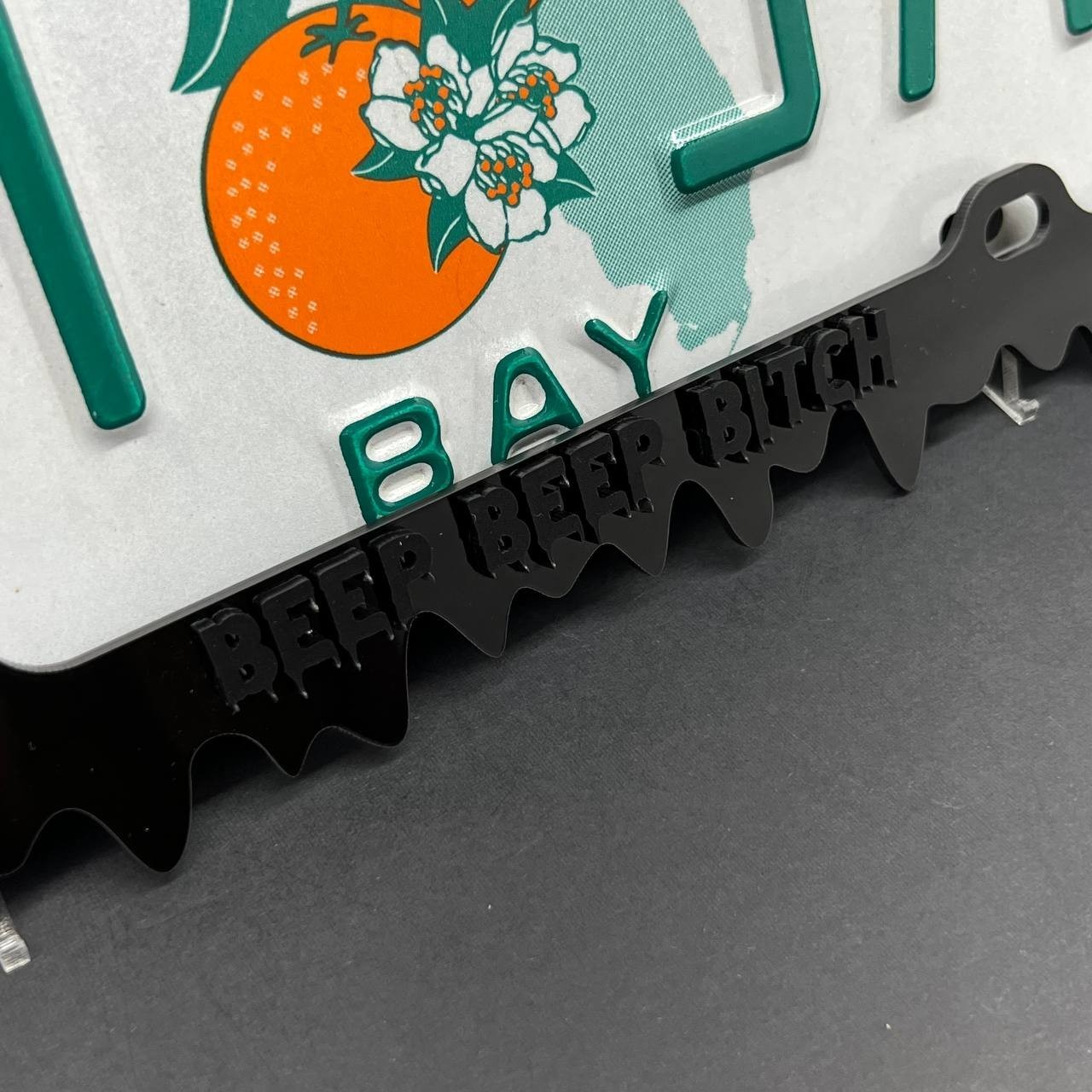 Beep Beep Bitch Black License Plate Frame Cover, Frame, Car Frame