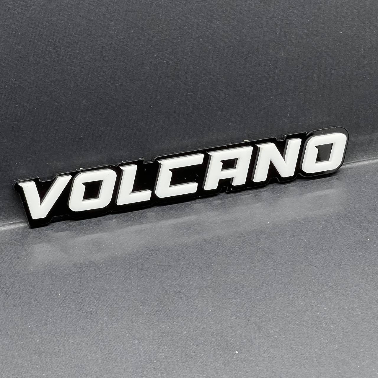 1PCS VOLCANO Emblem – 3D Multicolor Acrylic Car, Truck & SUV Badge Decal