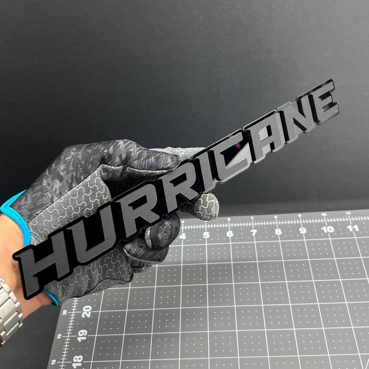 1PC HURRICANE 3D Multicolor Acrylic Emblem Badge for Car SUV or Truck