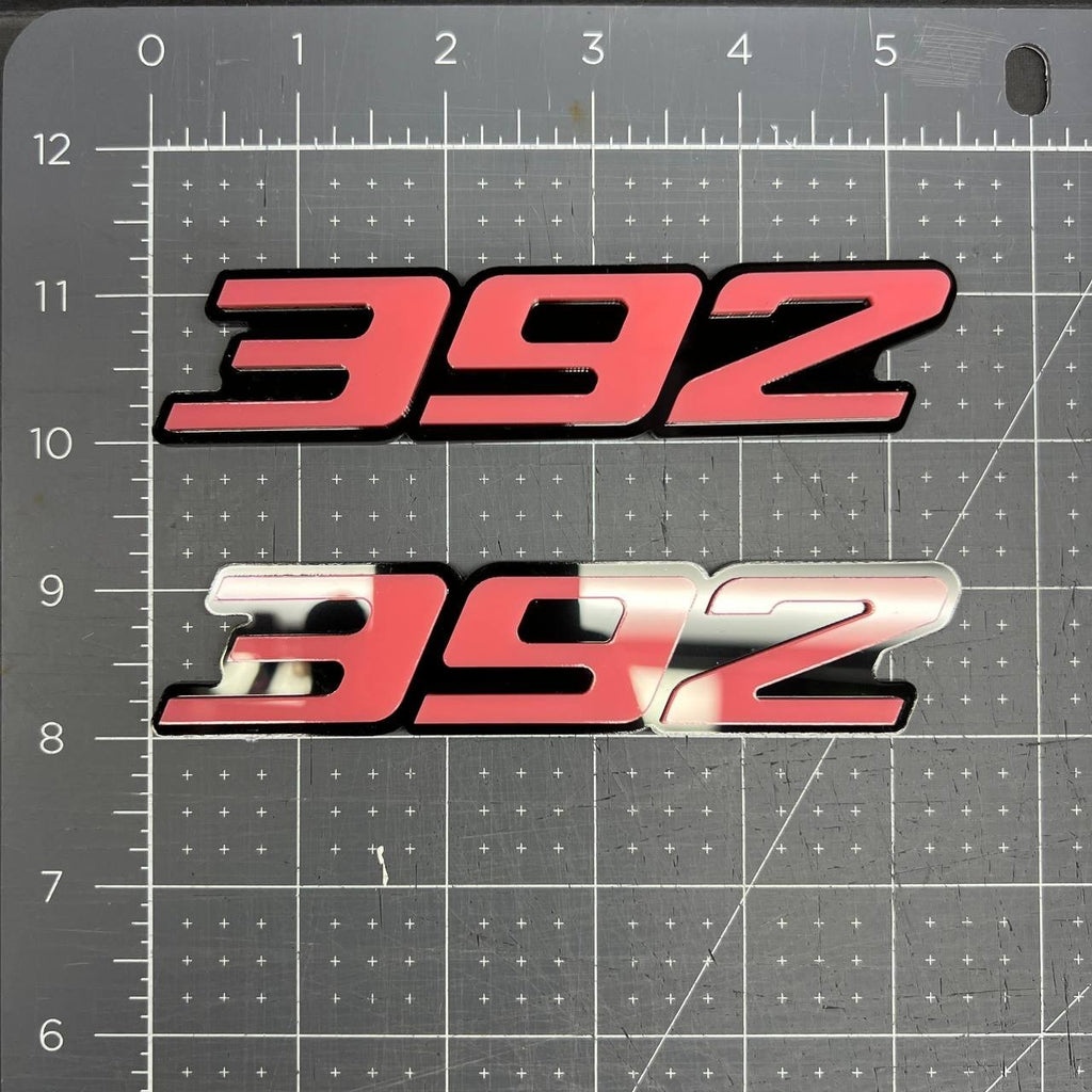 392 Emblem Badge – Custom Acrylic Multicolor Car Fender Tailgate Decal 2PC
