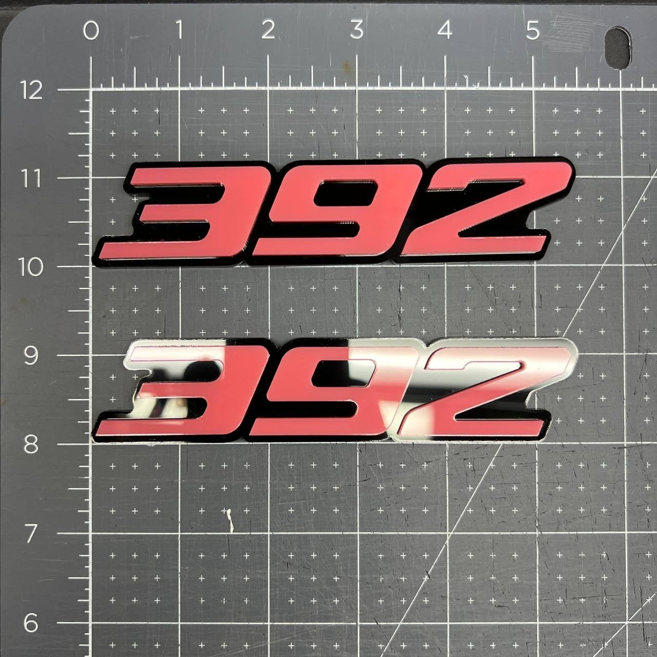392 Emblem Badge – Custom Acrylic Multicolor Car Fender Tailgate Decal 2PC