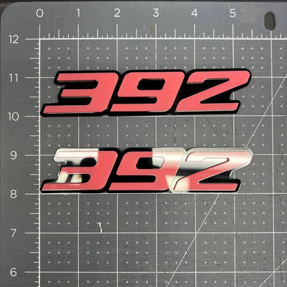 392 Emblem Badge – Custom Acrylic Multicolor Car Fender Tailgate Decal 2PC