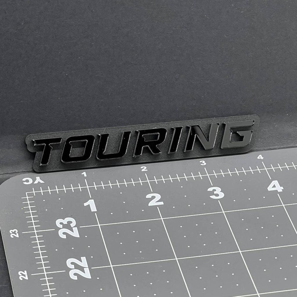 1PC TOURING Emblem – 3D Acrylic Tailgate Badge Decal for Car, Truck, SUV