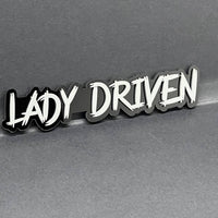 1PC Lady Driven 3D Emblem – Custom Fender or Tailgate Badge for Car SUV or Truck