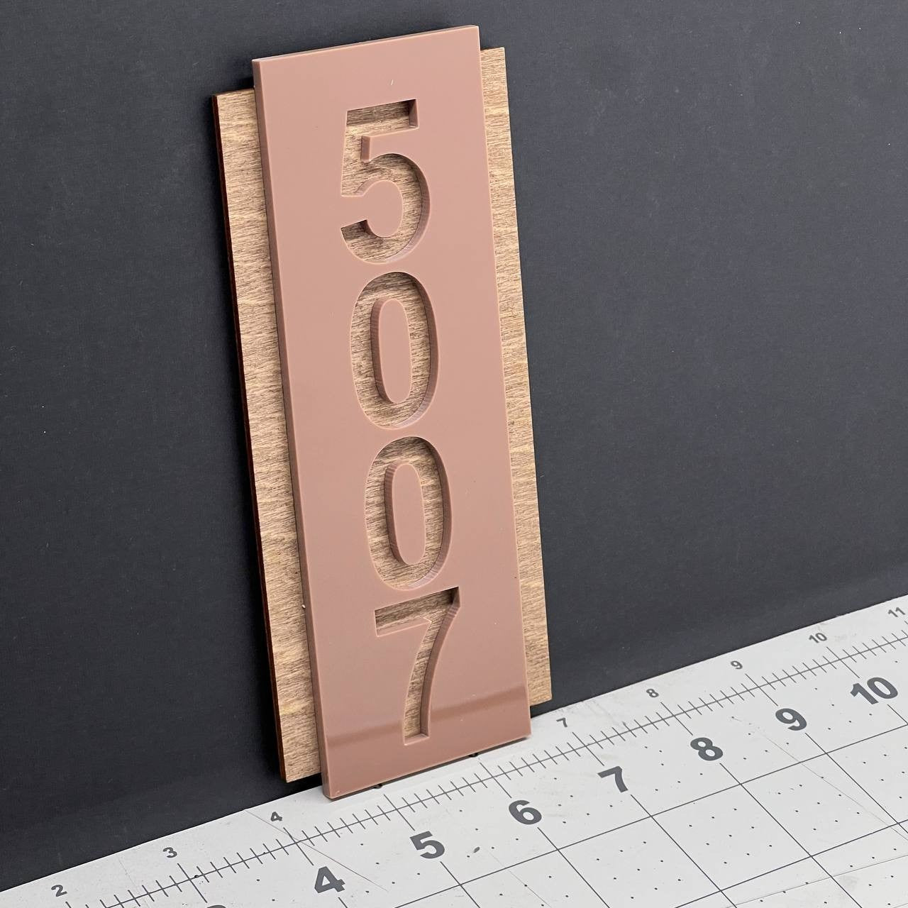 Hotel Room Number Sign – Wood & Acrylic Apartment Door Signage Custom