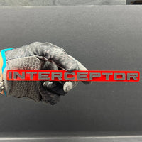 1pcs INTERCEPTOR Multicolor Acrylic Emblem – Custom Fender & Trunk Vehicle Badge