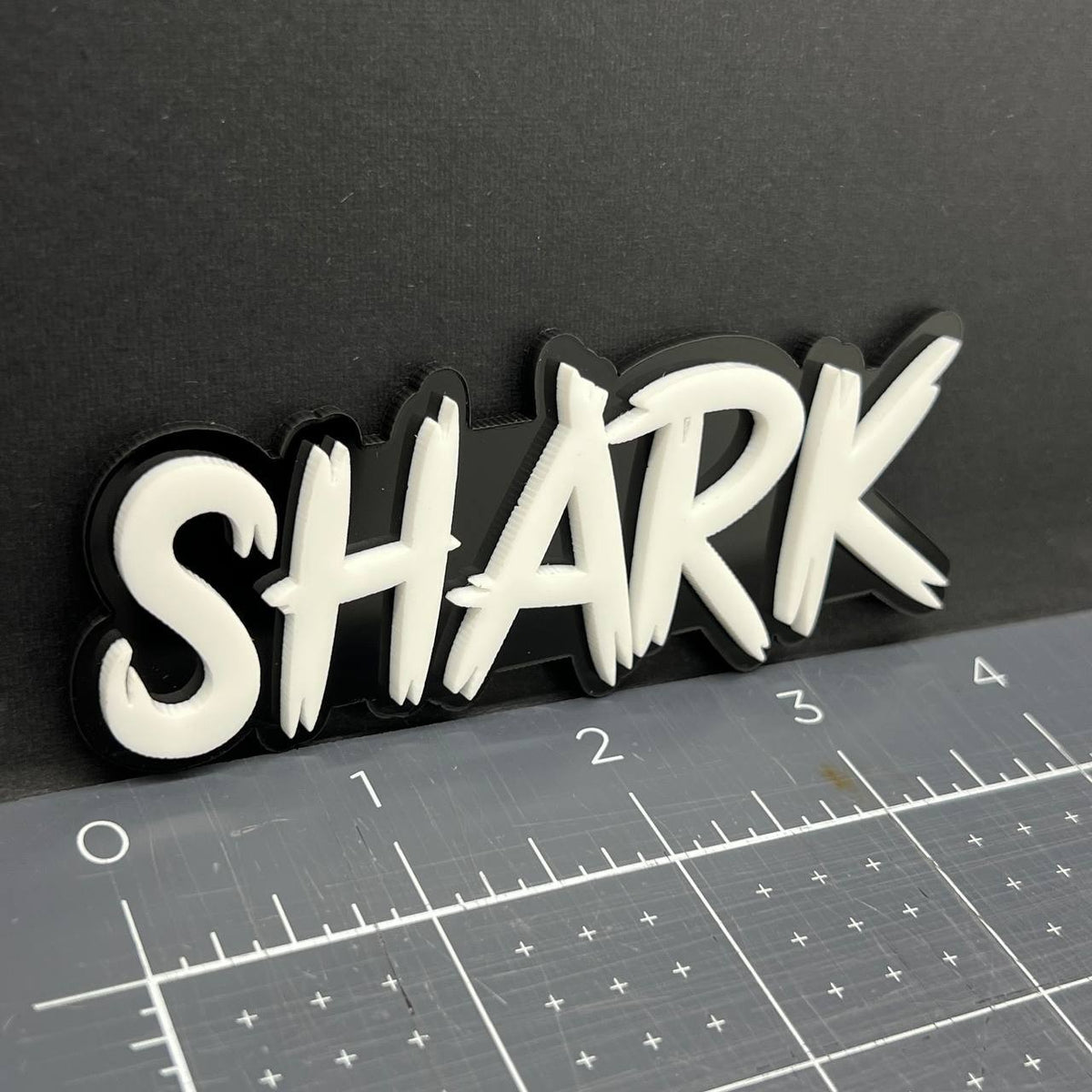 1PC Shark Emblem Badge – 3D Multicolor Car & Truck Fender Tailgate Decal