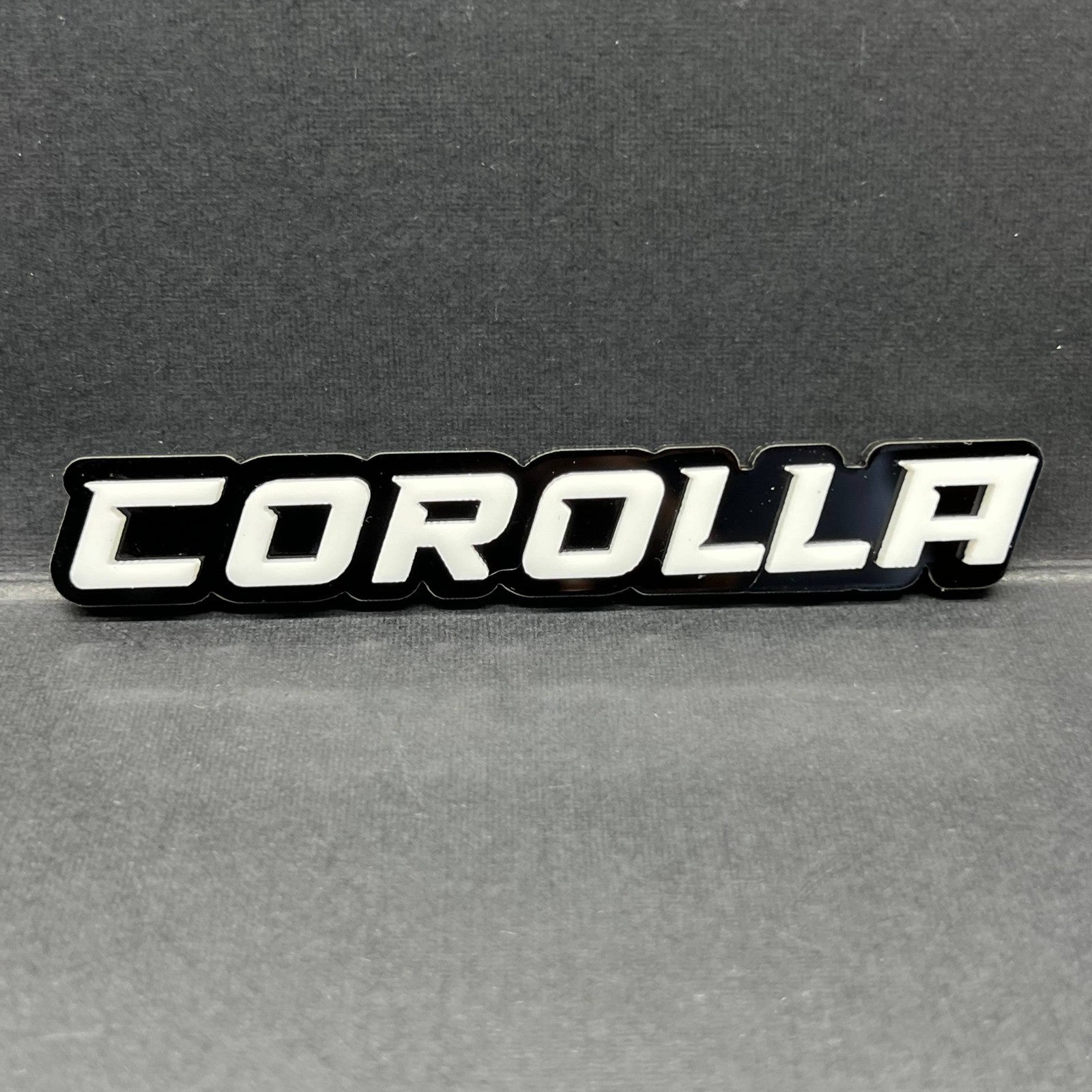 1PC COROLLA Emblem – Custom 3D Acrylic Fender & Tailgate Car Badge Decal