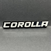 1PC COROLLA Emblem – Custom 3D Acrylic Fender & Tailgate Car Badge Decal