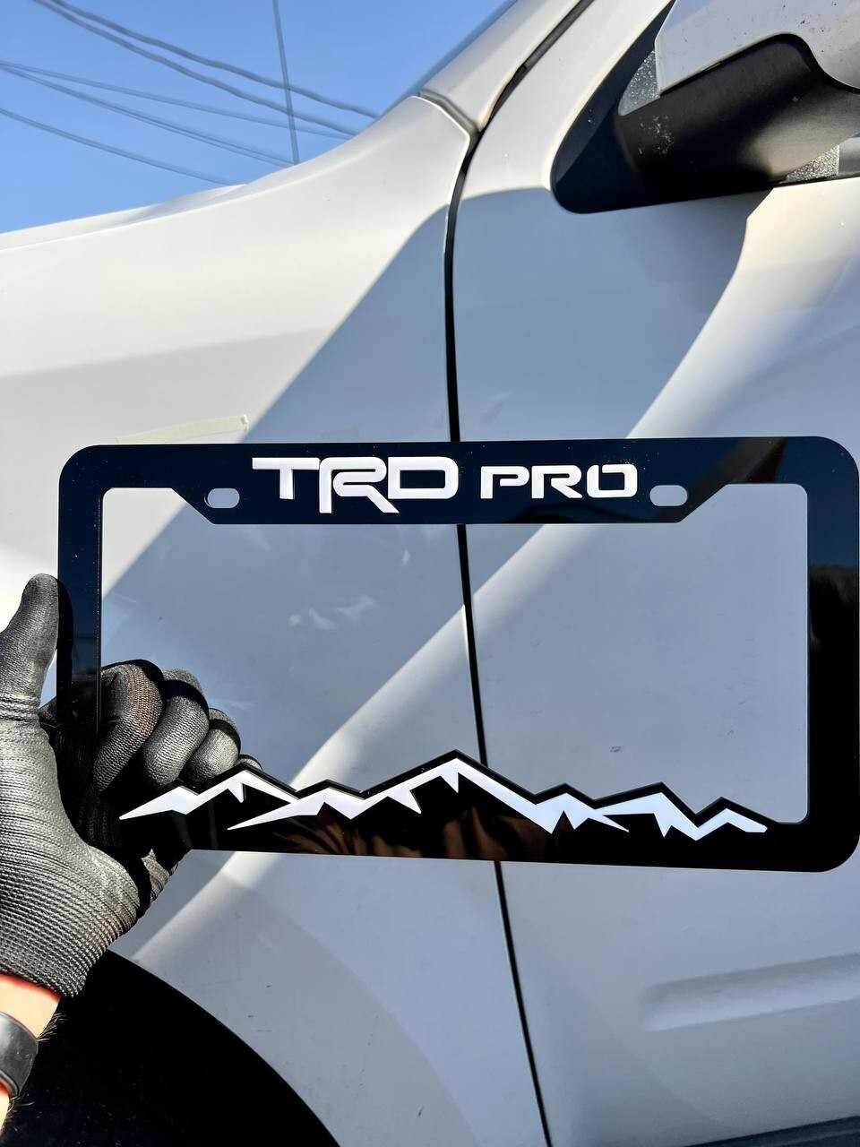 TRD PRO LICENSE PLATE FRAME TOYOTA ACCESSORY FRONT REAR TAG HOLDER PLATE COVER