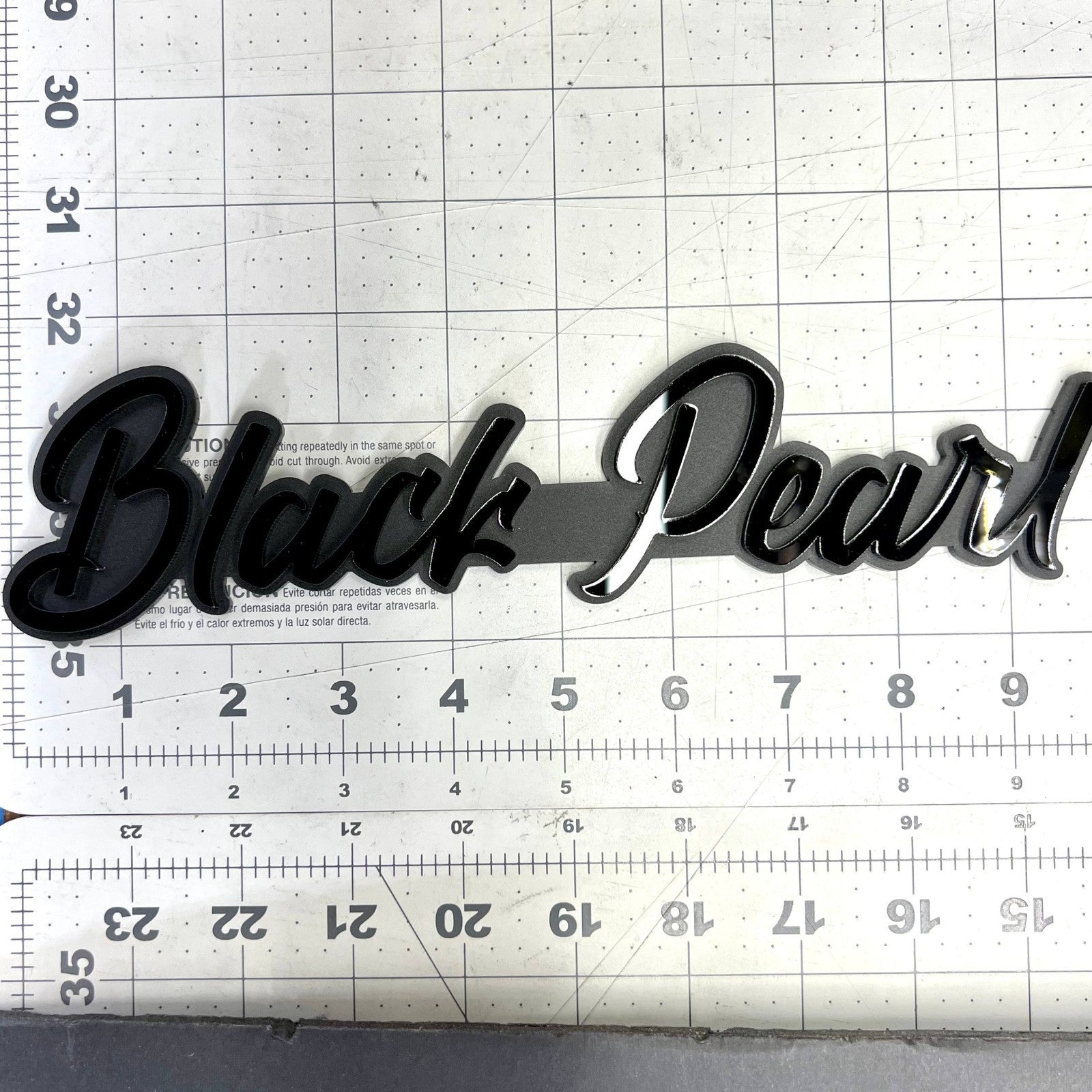 1pc Black Pearl Multicolor 3D Car Emblem – Acrylic Custom Vehicle Badge