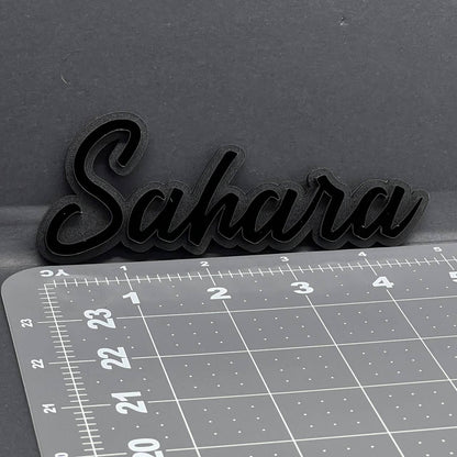 1PC SAHARA Emblem – 3D Acrylic Multicolor Fender or Tailgate Car Badge Decal