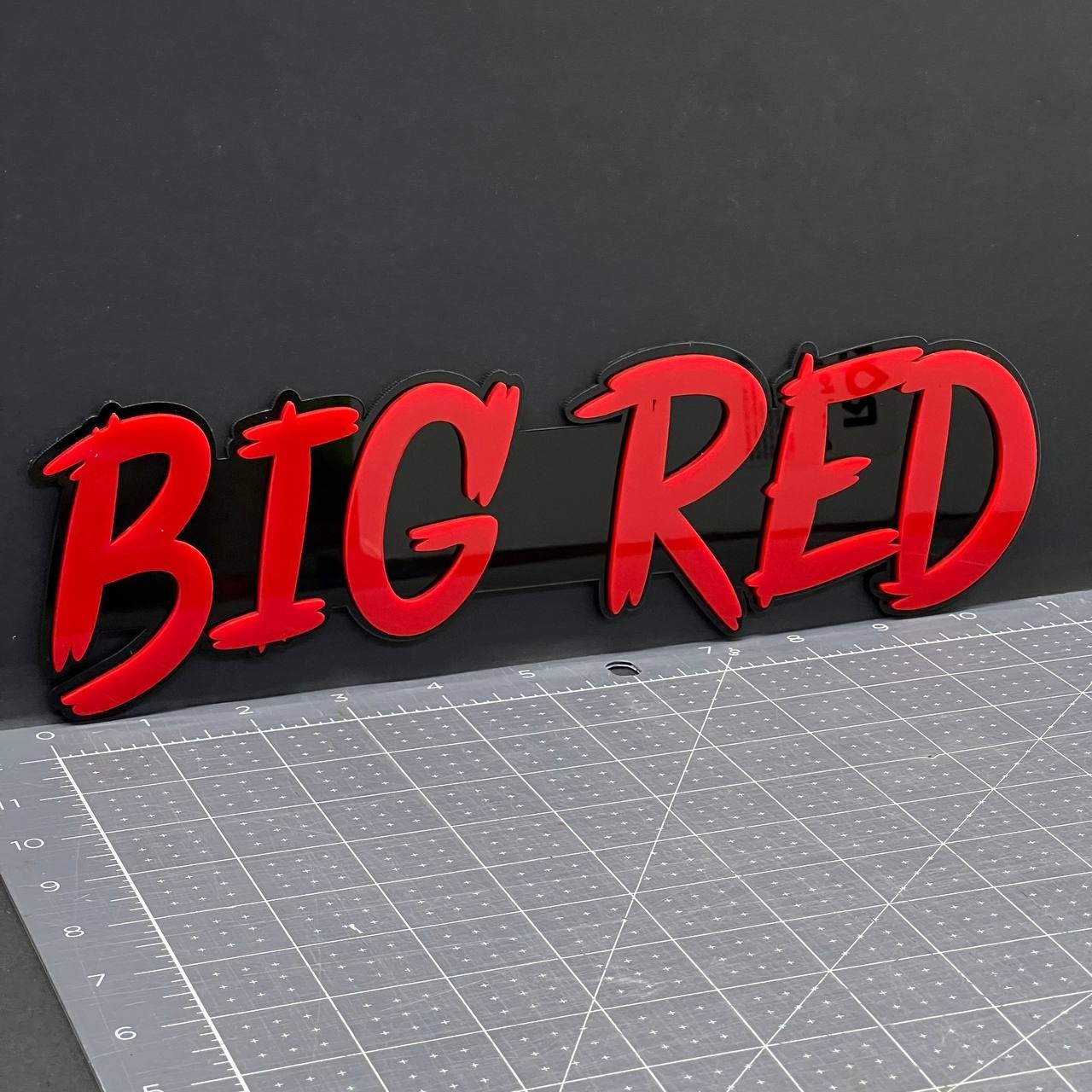 1pcs BIG RED 3D Emblem Badge Multicolor Acrylic Custom Car Fender Tailgate Decal