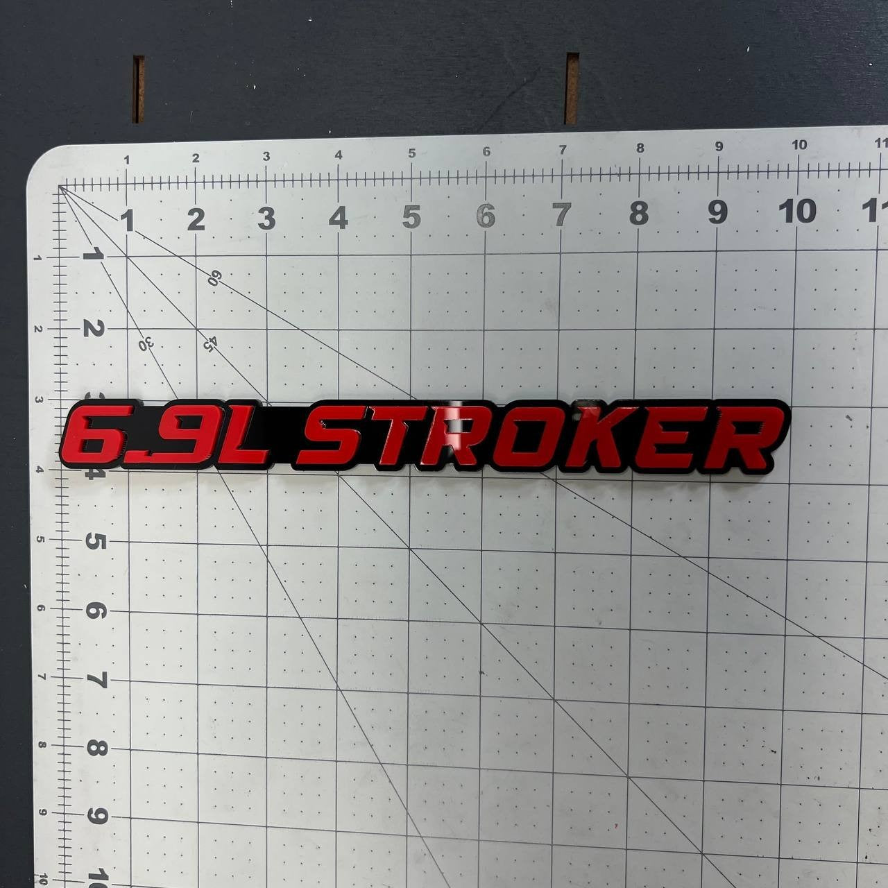6.9L STROKER Engine Emblem Set (2PCS) Custom 3D Acrylic Fender & Tailgate Badge