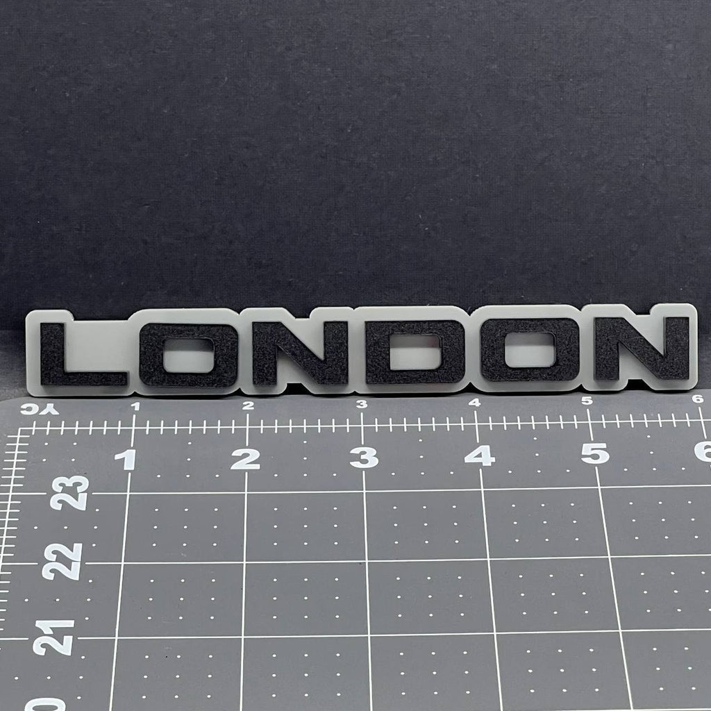 1PC LONDON Emblem – 3D Acrylic Tailgate Badge Decal for Car Truck SUV