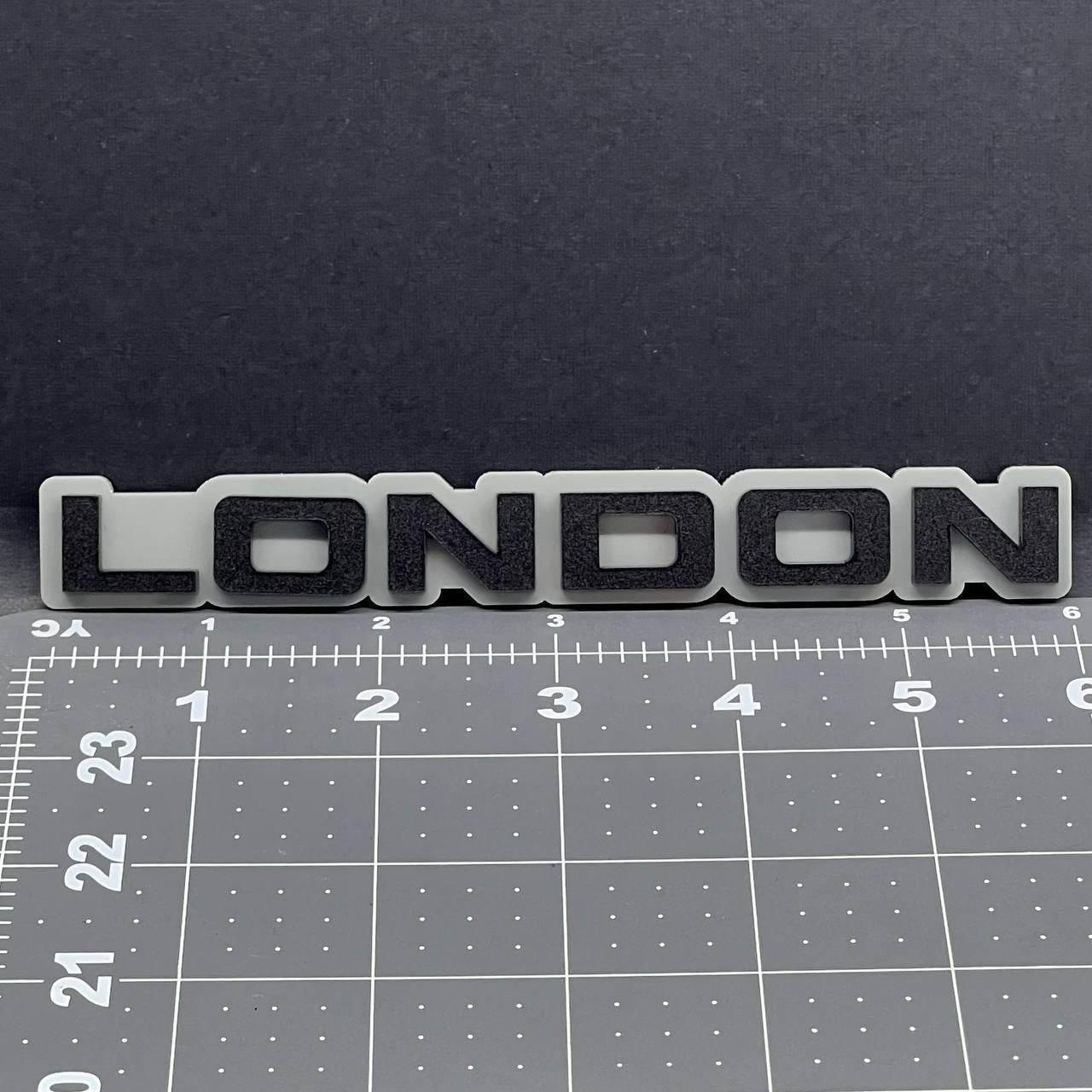 1PC LONDON Emblem – 3D Acrylic Tailgate Badge Decal for Car Truck SUV