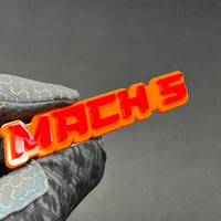 1PCS MACH 5 Emblem – 3D Multicolor Acrylic Car, Truck & SUV Badge Decal