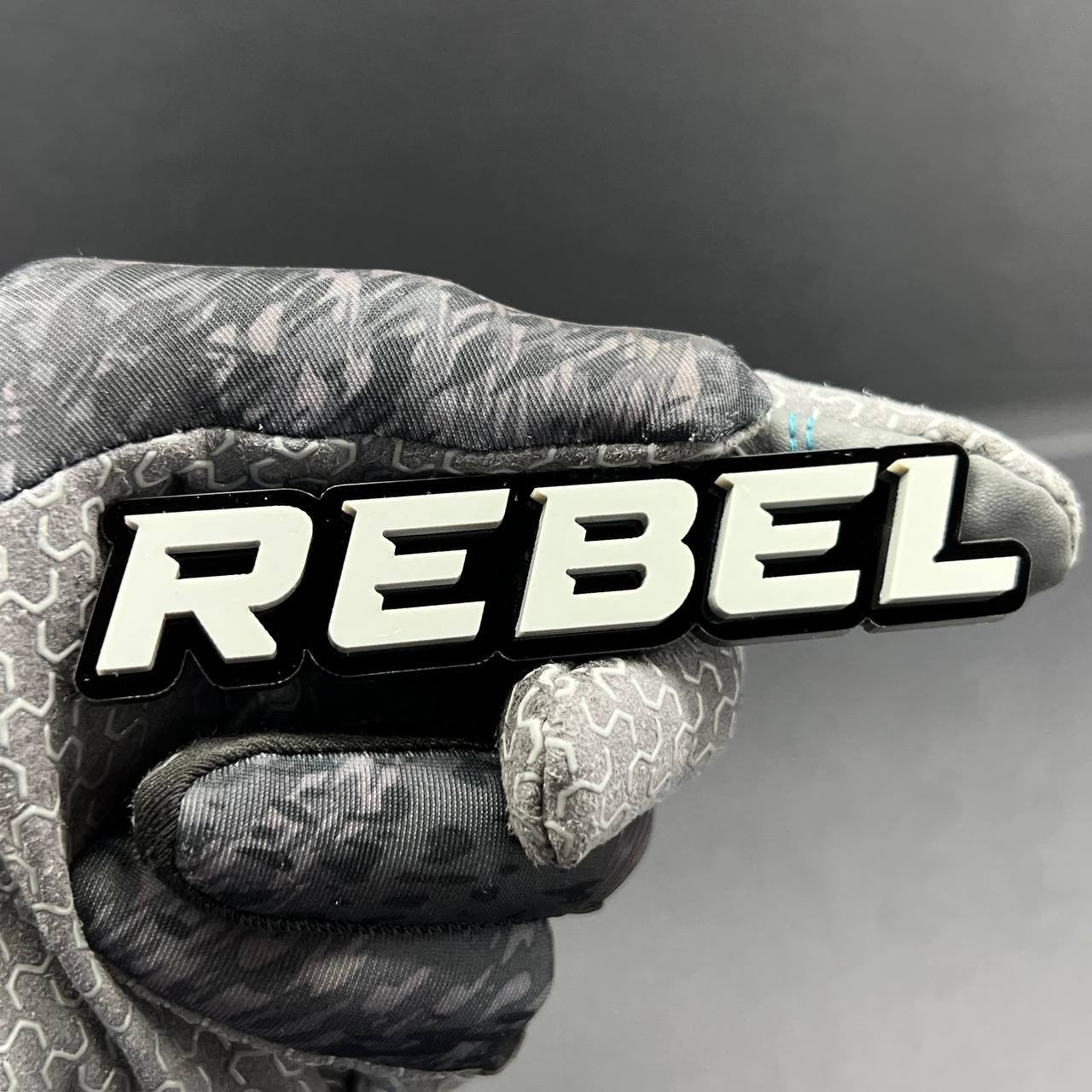 1PC REBEL Emblem Grey – 3D Acrylic Tailgate Badge Decal for Car, Truck, SUV
