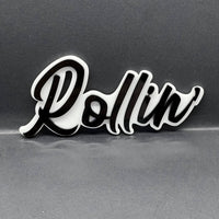 1pcs Rollin 3D Emblem – Multicolor Acrylic Car Badge for Fender & Trunk
