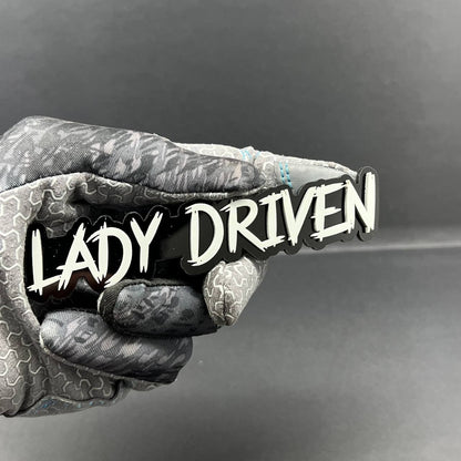 1PC Lady Driven 3D Emblem – Custom Fender or Tailgate Badge for Car SUV or Truck
