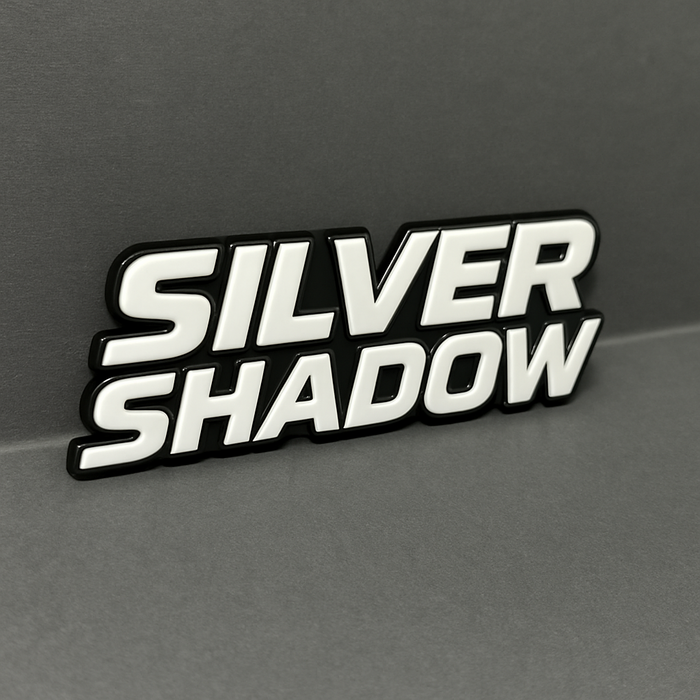 1pcs SILVER SHADOW Emblem Car Side Fender Grill Trunk Badge Sticker Decal