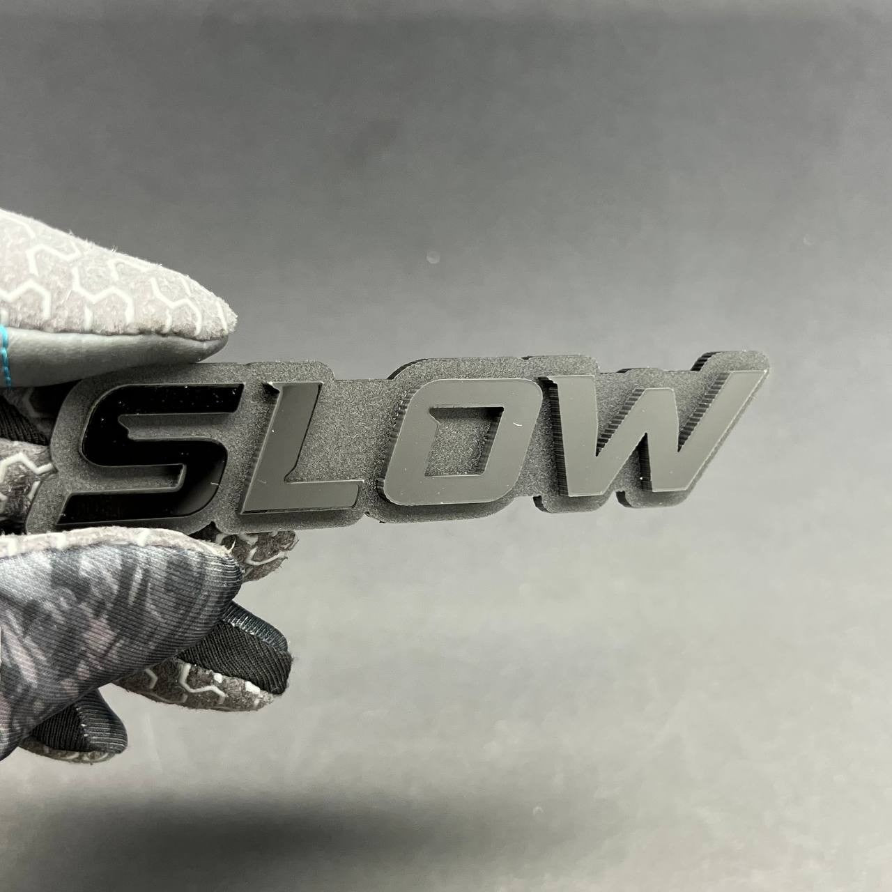 1PC SLOW BLACK 3D Emblem Custom Badge Sticker for Car SUV TRUCK
