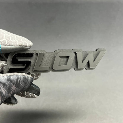 1PC SLOW BLACK 3D Emblem Custom Badge Sticker for Car SUV TRUCK