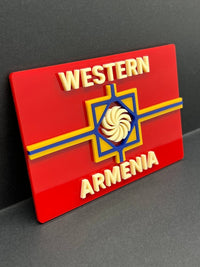 1pcs Western Armenia 3D Acrylic Car Emblem – Rear Badge for Vehicle