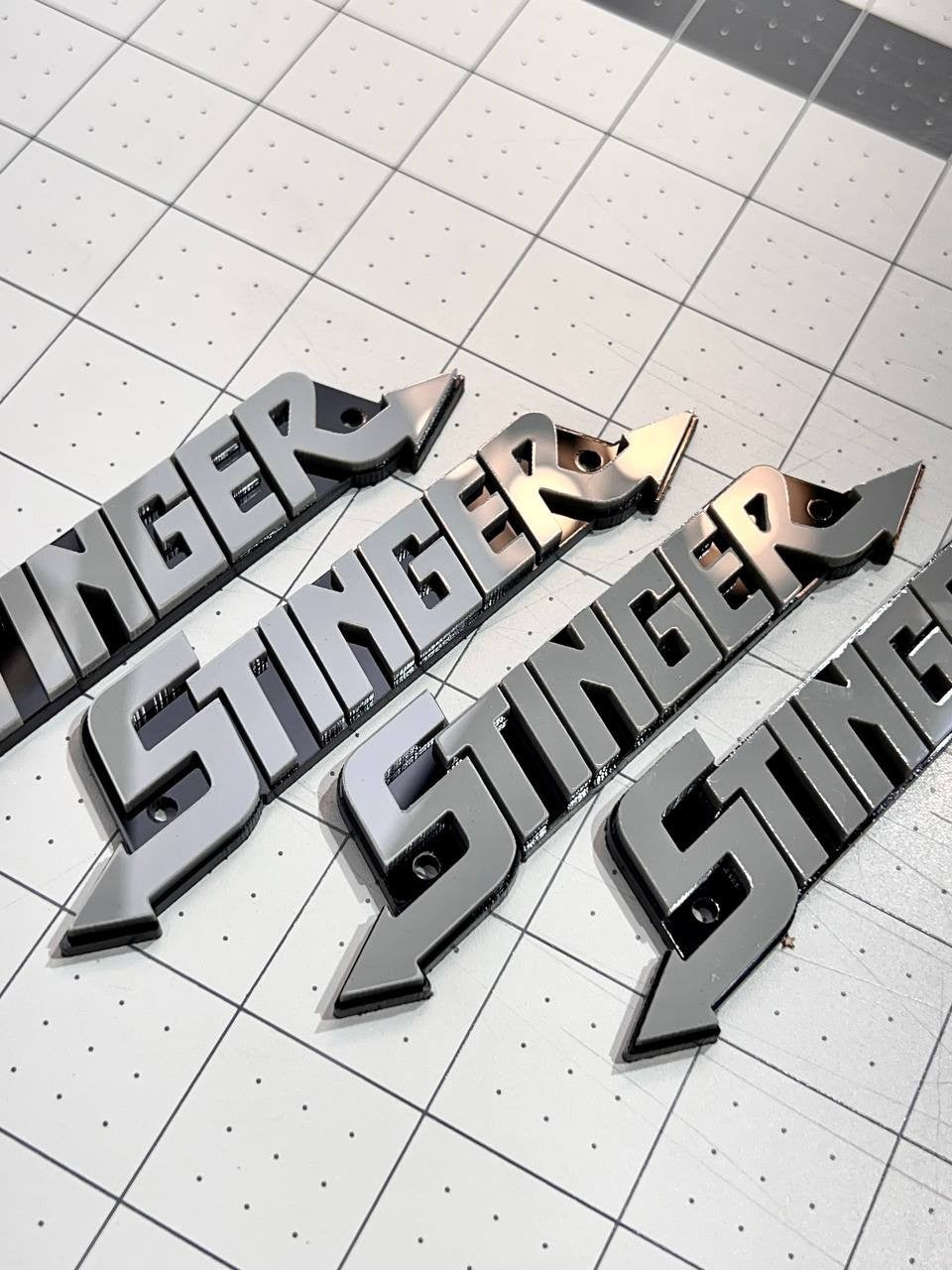 Custom LOGO company Emblem – Acrylic Car Badge w/ Your Text MULTICOLOR