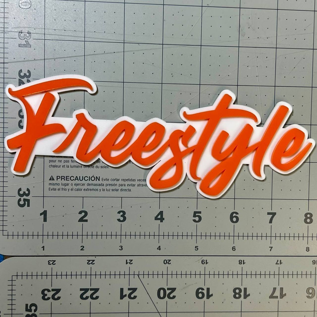 1PC FREESTYLE Logo Emblem – Multicolor 3D Acrylic Car & SUV Decal