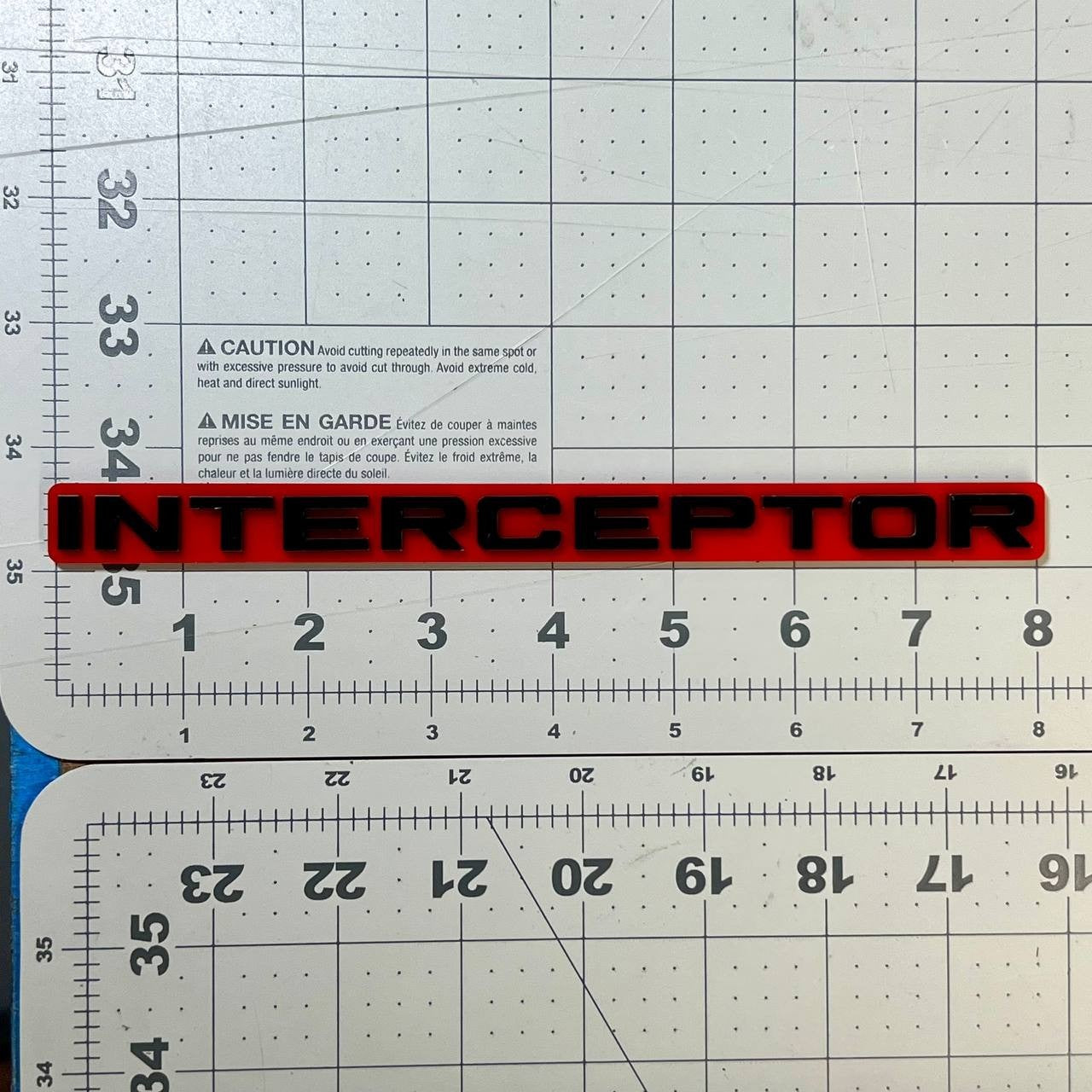 1pc INTERCEPTOR 3D Emblem Badge – Acrylic Car, SUV & Truck Fender/Tailgate Decal
