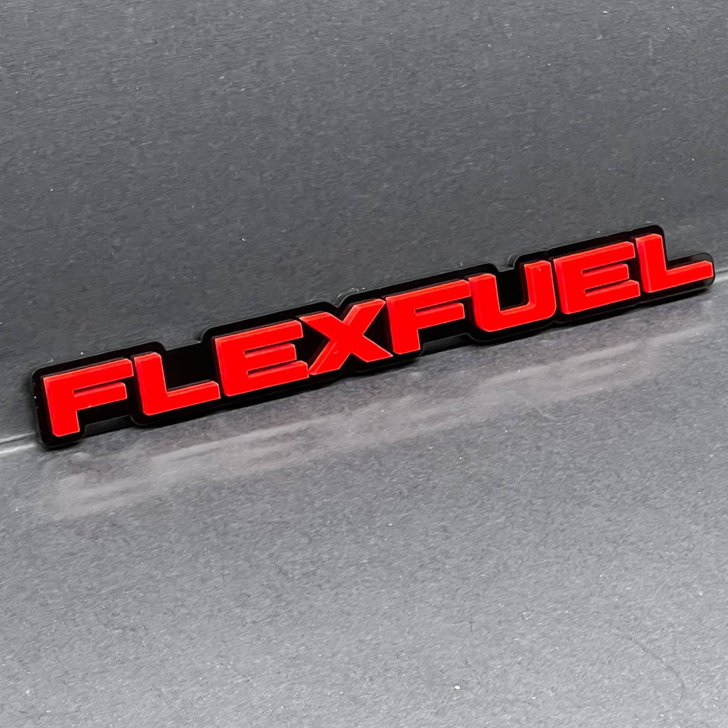 1pcs FLEXFUEL 3D Emblem – Multicolor Acrylic Car Badge for Fender or Trunk