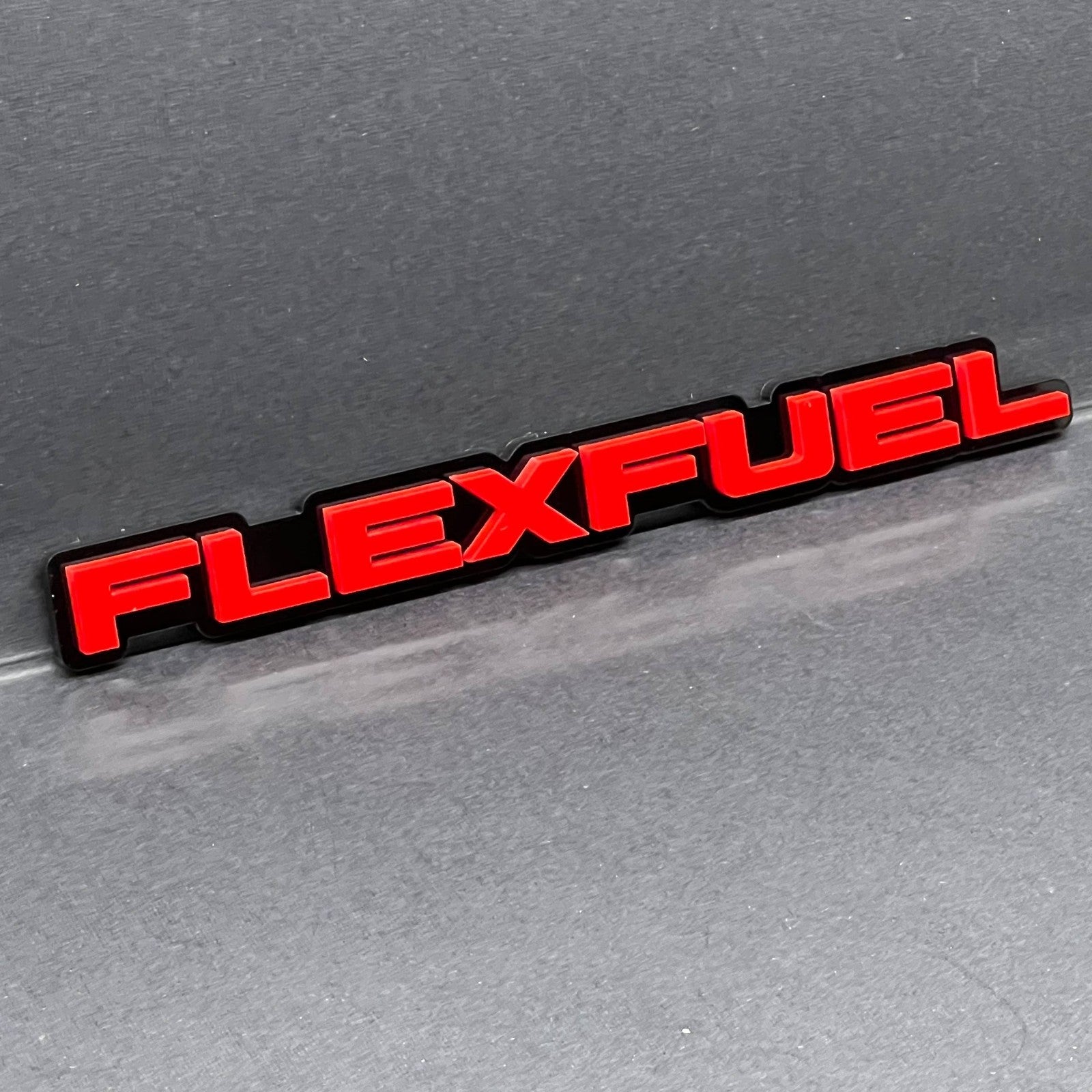1pcs FLEXFUEL 3D Emblem – Multicolor Acrylic Car Badge for Fender or Trunk