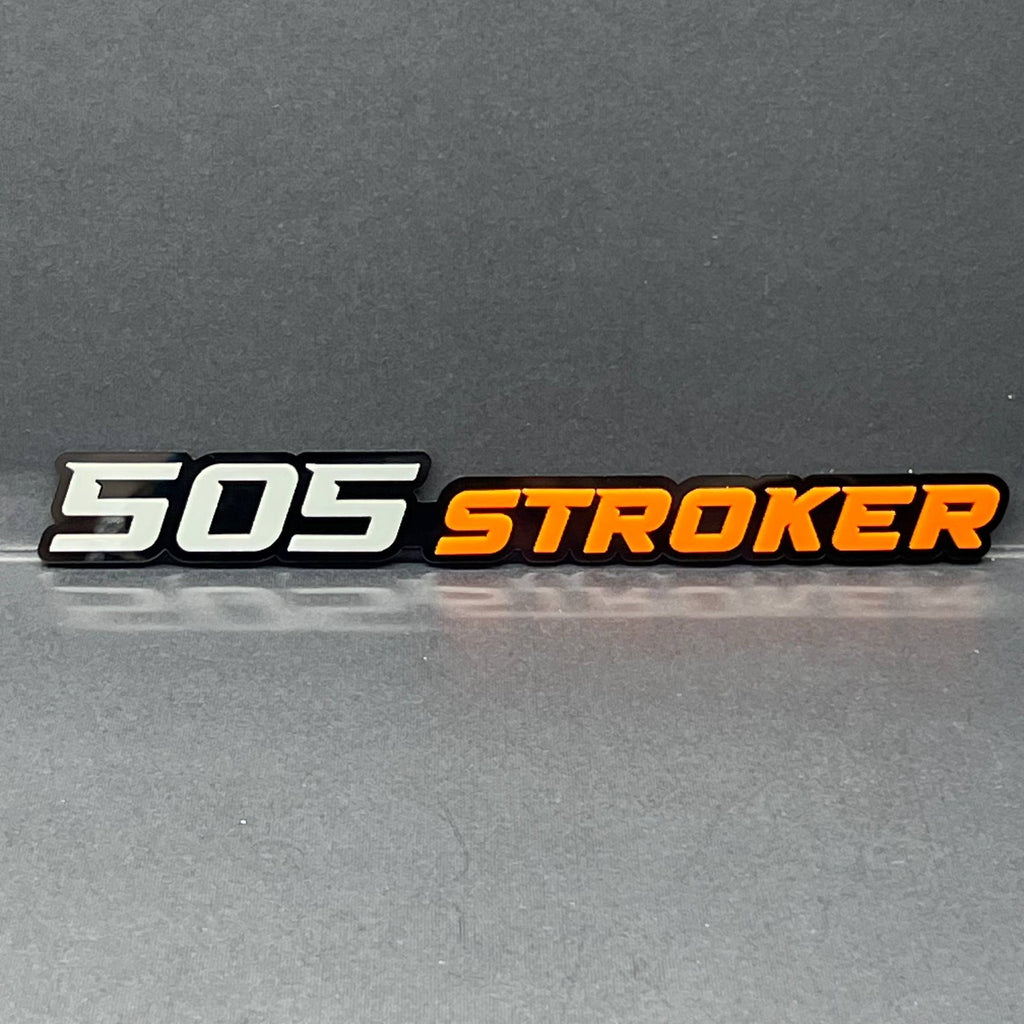 1PC 505 STROKER Emblem – Durable 3D Acrylic Multicolor Engine Car Badge